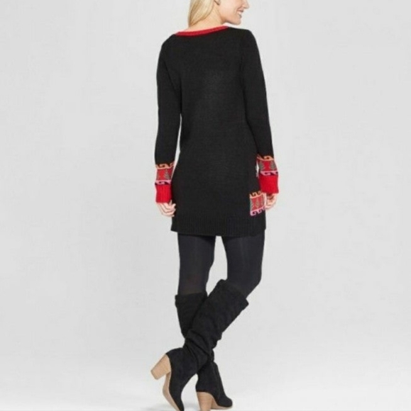 Vintage Large Ugly Lama Christmas Sweater Dress by 33 Degrees - Picture 2 of 11